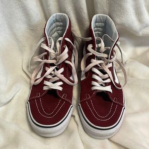 high top old skool maroon vans